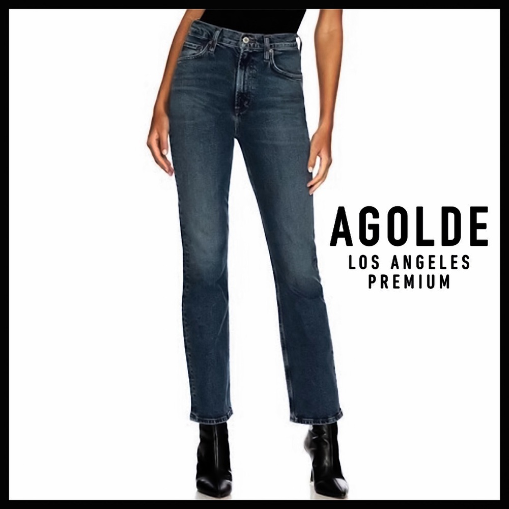 Agolde Women's Straight Leg Jeans - Dark Blue